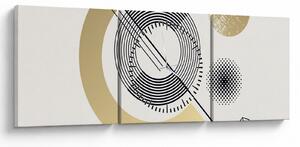 Tablou - Forme geometrice N⁰2 (cu ceas) (90x30 cm)