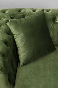 Canapea cu 2 locuri catifea verde si picioare aurii Bellissima 200 cm