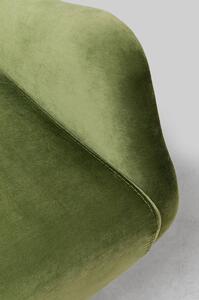 Fotoliu rotativ verde cu picioare aurii Bellissima 78x93 cm
