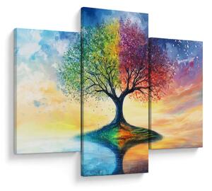 Tablou – Arbore pictat al anotimpurilor (90x60 cm)