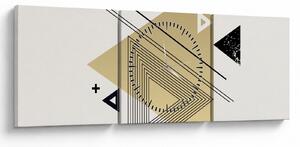 Tablou - Forme geometrice N⁰4 (cu ceas) (90x30 cm)