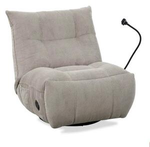 Fotoliu recliner MARCUS, maro deschis/negru, stofa clasica/metal, 84x1