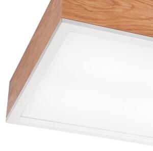Plafonieră OAK SQUARE 4xE27/15W/230V 39x39 cm stejar/alb