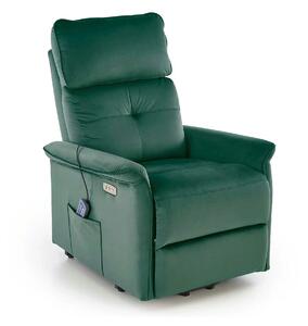 Fotoliu rabatabil SEMIR 2, stofa catifelata verde inchis - Bluvel 78