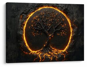 Tablou – Arborele vieții în lavă II. (70x50 cm)