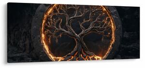 Tablou – Arborele vieții în lavă I. (120x50 cm)