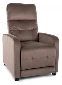 Fotoliu rabatabil OTUS, stofa catifelata cappuccino - Bluvel 38, 66x92