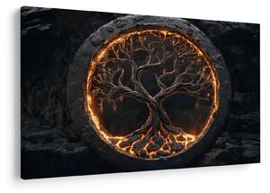 Tablou – Arborele vieții în lavă I. (90x60 cm)