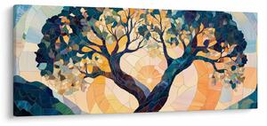 Tablou – Mozaic – soare și arbore II. (120x50 cm)