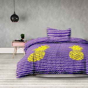 Lenjerie de pat din microfibră violet ANANAS Dimensiune lenjerie de pat: 2 buc 70 x 90 cm | 200 x 220 cm