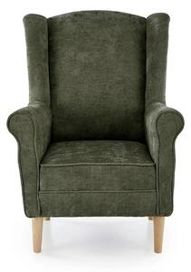 Fotoliu HERMES, stofa verde olive - Markos 14/12, 80x80x110 cm