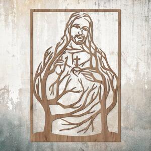 DUBLEZ | Tablou din lemn - Inima lui Isus