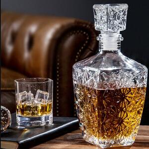 Sticla eleganta Pufo Graceful pentru bautura, lichior, whisky, 450 ml, transparent