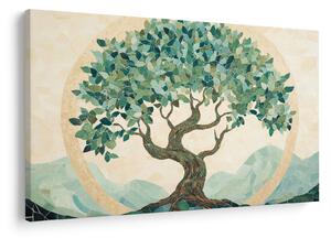 Tablou – Mozaic elegant cu arbore (90x60 cm)
