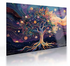 Tablou pe sticlă – Arbore violet plin de energie (70x50 cm)