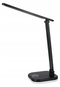 Lampă de birou LED RGBW dimabilă, cu încărcare wireless, 7W, 5V USB, negru