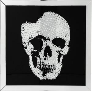 Tablou cu Rama din Oglinda Skull 100x100cm
