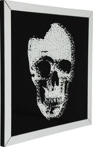Tablou cu Rama din Oglinda Skull 100x100cm