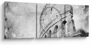 Tablou - Carte poștală de epocă a orașului N⁰1 (cu ceas) (90x30 cm)