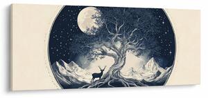 Tablou – Arbore magic cu cerb I. (120x50 cm)