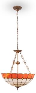 Brilagi - Lustră Tiffany SIENNA, cu vitralii, pe lanț, 3xE27/60W/230V, diam. 50 cm