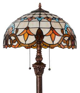 Brilagi - Lampă de podea Tiffany MIRABELLA, abajur din vitralii, 2xE27/60W/230V