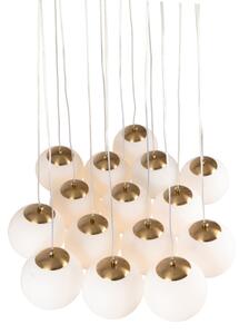 Brilagi - Lustră suspendată cu cablu GLOBE 15xE14/15W/230V albă