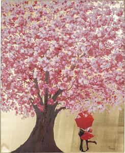 Tablou Touched Flower Couple Roz-Auriu 100x80cm