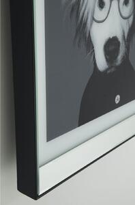Tablou cu rama din oglinda Artist Dog 60x60cm