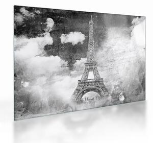 Tablou pe sticlă - Carte poștală de epocă a orașului N⁰3 (70x50 cm)