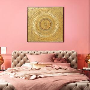 Decoratiune perete Art Geometric Circle auriu 120x120 cm