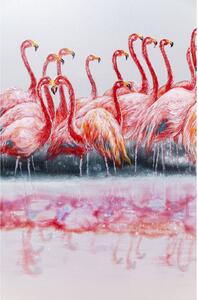 Tablou cu rama Dating Flamingos 100x120 cm
