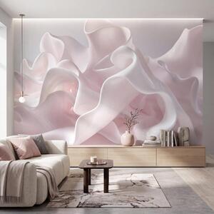 Tapet Valuri aerisite de mătase în nuanțe delicate de roz pudrat, Fototapet Abstract, w09858 : Uwalls.ro
