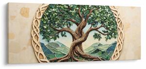 Tablou – Arborele vieții împletit (120x50 cm)