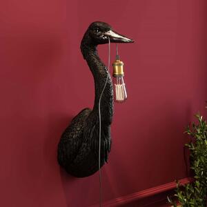 Lampa de perete Animal Heron Neagra 26x62cm