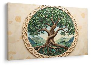 Tablou – Arborele vieții împletit (90x60 cm)