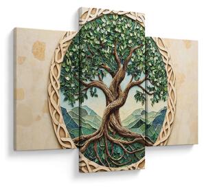 Tablou – Arborele vieții împletit (90x60 cm)