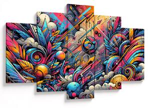 Tablou - Graffiti multicolor (150x105 cm)