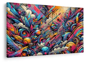Tablou - Graffiti multicolor (90x60 cm)
