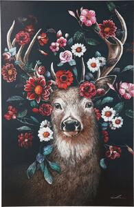 Tablou canvas Deer in Flower 90x140 cm