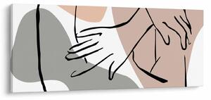 Tablou - Femeie corp linie de artă N⁰2 (120x50 cm)