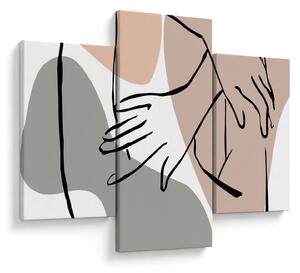 Tablou - Femeie corp linie de artă N⁰2 (90x60 cm)