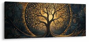 Tablou – Arbore cu aură aurie (120x50 cm)