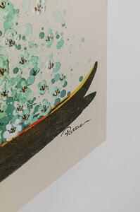 Tablou canvas Flower Boat 120x160 cm fundal bej