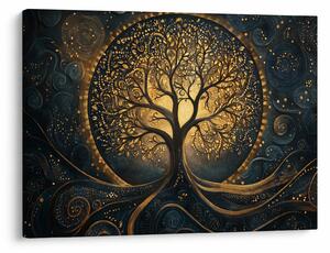 Tablou – Arbore cu aură aurie (70x50 cm)