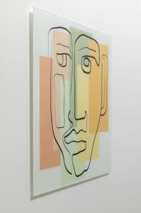 Tablou din sticla Art Face Pastell 100x100 cm
