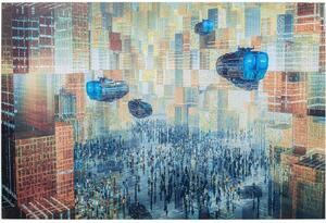 Tablou de sticla colorat Future City150x100 cm