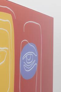 Tablou din sticla Art Face Pastell 100x100 cm rosu