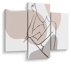 Tablou - Femeie corp linie de artă N⁰1 (90x60 cm)