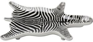 Farfurie pentru gustari Schale Zebra alb-negru 21x15 cm